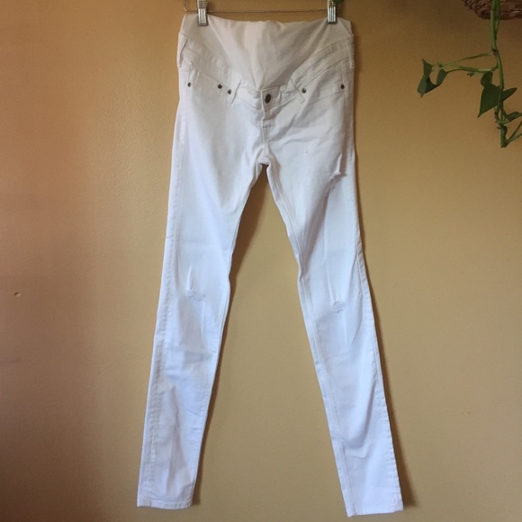 h & m white jeans